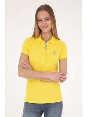 U.S. Polo Assn. Kadın Sarı Basic Polo Yaka Tişört 50289361-VR044