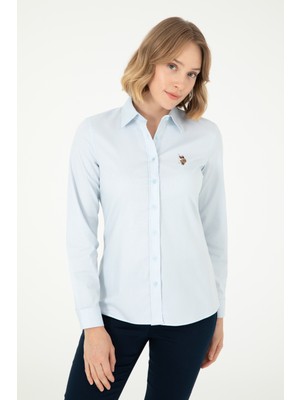 U.S. Polo Assn. Kadın Açık Mavi Gömlek Basic 50297839-VR003