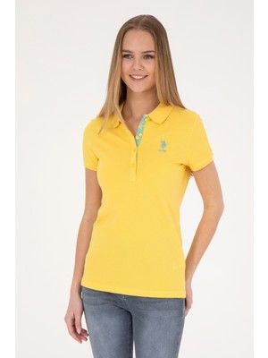 U.S. Polo Assn. Kadın Sarı Basic Polo Yaka Tişört 50280060-VR044