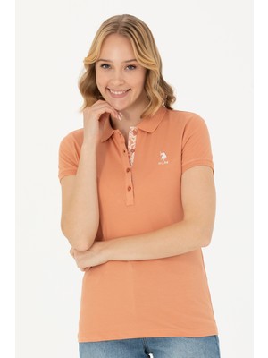 U.S. Polo Assn. Kadın Pudra Basic Tişört 50262698-VR042
