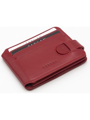 Tergan Kırmızı Deri Unisex Cüzdan 1658C71