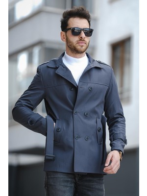 Oksit Lusaka Su Itici Slim Fit Kemer Detaylı Trençkot