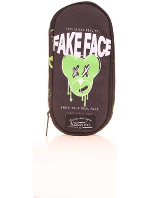 Kaukko Nature Özel Bölmeli Kalem Çantası Fake Face K2638