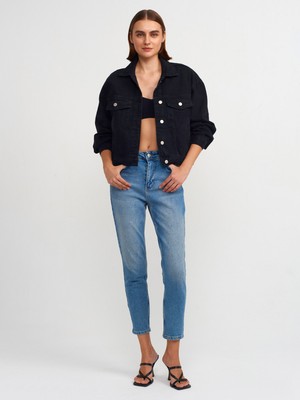 65353 Oversize Denim Mont-Siyah