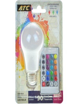 LED Kumandalı Ampul 9W Rgb