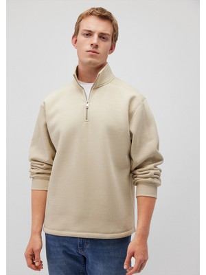 Mavi Dik Yaka Bej Sweatshirt 0S10016-70322