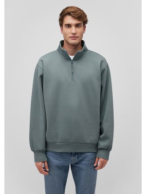 Mavi Yarı Fermuarlı Yeşil Basic Sweatshirt 0S10278-71577