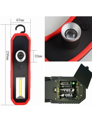 2 Fonksiyonlu Zoomlu Mıknatıslı Çalışma Feneri