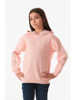 Kapüşonlu Kız Çocuk Sweatshirt