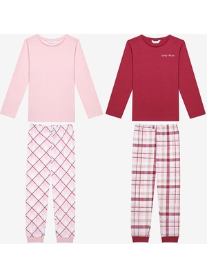 Penti Kız Çocuk Plaid 2li Çok Renkli Pijama Takımı