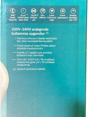 Philips 13W (90W) 3000K (Sarı Işık) E27 Duylu Klasik LED Ampul (10 Adet)