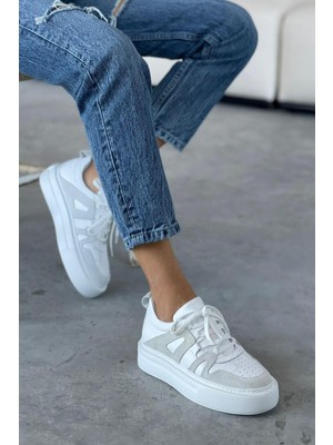 Nope21 Urban Beyaz Deri Sneaker