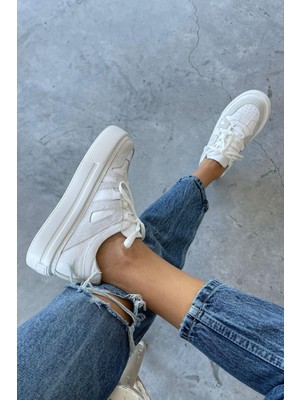 Nope21 Urban Beyaz Deri Sneaker