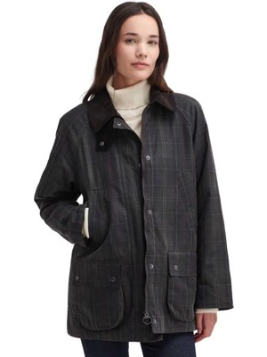 Barbour Tartan Ashby Yağlı Ceket OL71 Dark Classic