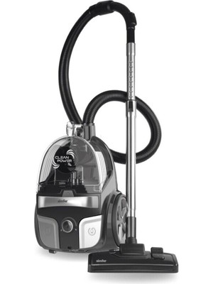 Simfer SK-6300 Clean Power Yatay Süpürge Gri 800 Watt Güçlü Emiş Teknolojisi ve 2.5 Litre Toz Haznesi