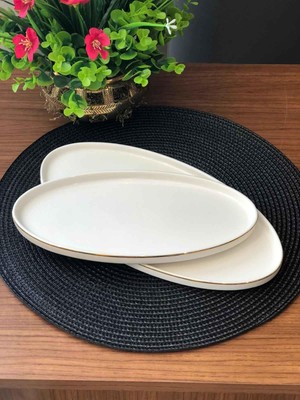 Rossev Modern Gold 2'li Oval Sunum Seti