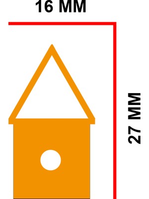 Büyük Üçgen Tablo Çerçeve Askısı ve Vidaları 20 Adet 16x27 Mm