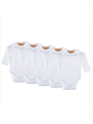 ForMyBaby 5li Beyaz Body Uzun Kollu Unisex