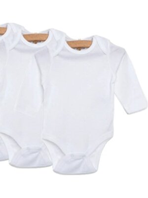 ForMyBaby 5li Beyaz Body Uzun Kollu Unisex