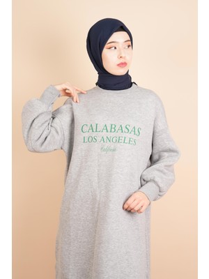 Kadın Sweat 3 Ip Uzun Sweat Calabasas Gri