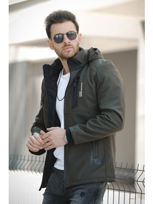 Oksit Majuro Outdoor Su Soğuk Rüzgar Geçirmez Içi Kürklü Dolgulu Softshell Erkek Dağcı Kampcı Kayakcı Montu
