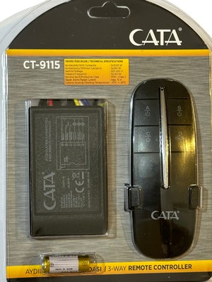 Cata CT-9115 Sensörlü Aydınlatma Kumandası 1 Adet Plastik Malzeme ile İç Mekan Kullanımı İçin