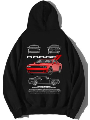 BRZ Collection Unisex Oversize Dodge Challenger Srt Hellcat Hoodie