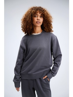 Kadın Timeless Oversize Antrasit Sweatshirt