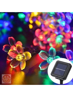 Pilelistore Solar 30 Ledli Çiçekli Rgb Bahçe Aydınlatma Dekorasyon Güneş Enerjili