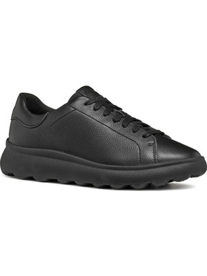 Geox Erkek Siyah Spherica Ec4.1 Bağcıklı Deri Sneaker U45FUA00046C9999