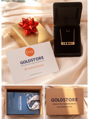 Goldstore Altın Baget Yakut Kolye