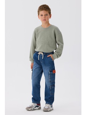 Nebbati Bg Store Erkek Çocuk Denim Pantolon %100 Pamuk Esnek Tasarım ile Rahat Kullanım