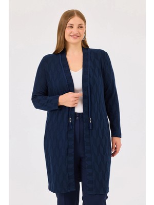 Galaxi Kadın Büyük Beden Beli Büzgülü Bilek Boy Pantolon 4003 Lacivert