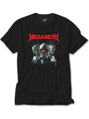 Crows Gate Megadeth Robot Siyah Tişört