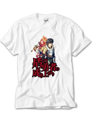 Crows Gate Tate No Yusha Raphtalia And Naofumi Beyaz Tişört