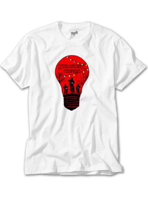 Crows Gate Stranger Things Lamp Beyaz Tişört