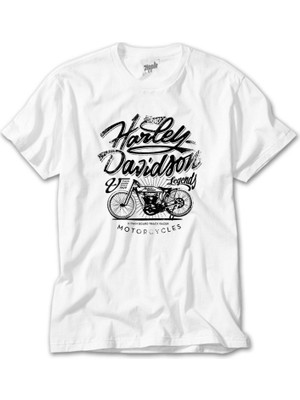 Crows Gate Harley Davidson Legends Beyaz T-Shirt