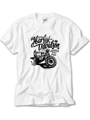 Crows Gate Harley Davidson Support Bobbers Beyaz Tişört