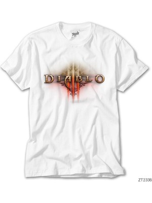 Crows Gate Diablo 3 Logo Beyaz Tişört