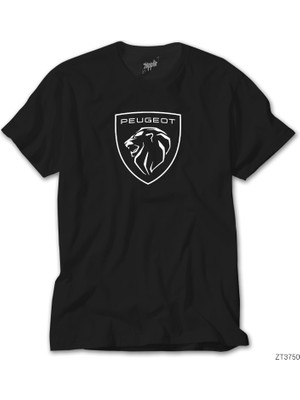 Crows Gate Peugeot Logo Siyah Tişört