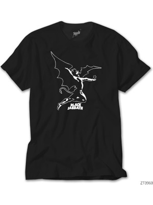 Crows Gate Black Sabbath Logo Siyah Tişört