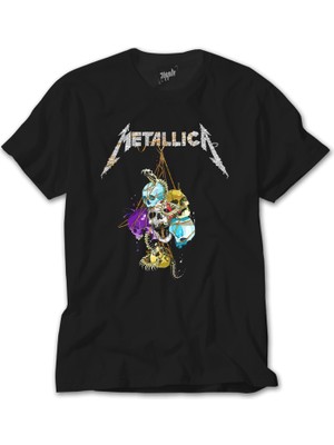 Crows Gate Metallica Skull Siyah Tişört