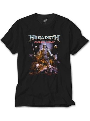 Crows Gate Megadeth Cyber Army Siyah Tişört