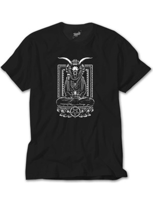 Crows Gate Baphomet Goat Figure Siyah Tişört