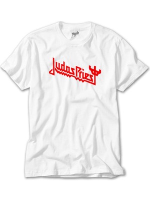 Crows Gate Judas Priest Logo 3 Beyaz Tişört