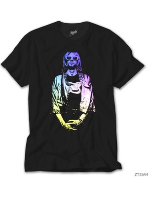 Crows Gate Nirvana Kurt Cobain Colored Siyah Tişört