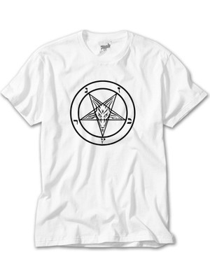 Crows Gate Baphomet Logo 2 Beyaz Tişört