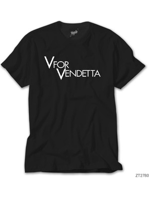 Crows Gate V For Vendetta Logo Siyah Tişört