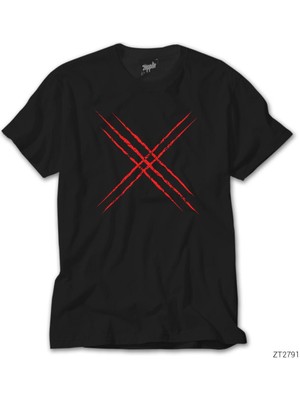 Crows Gate x Men Logo Red Siyah Tişört