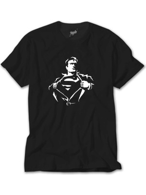 Crows Gate Superman Man Siyah Tişört